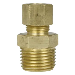 1/2" Male NPTF x 3/8" OD Compression Tube Adapter Solid Brass Pipe Fitting 68EF