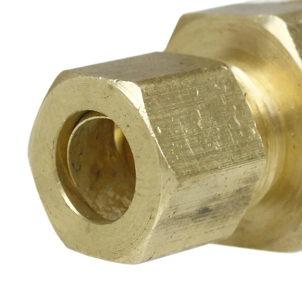 1/2" Male NPTF x 3/8" OD Compression Tube Adapter Solid Brass Pipe Fitting 68EF