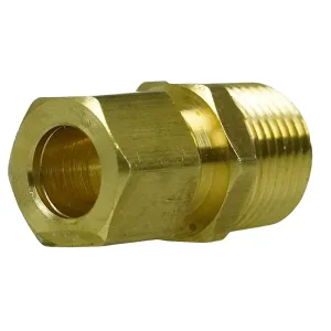 1/2" x 1/2" Compression x Male NPTF Adapter Solid Brass Compression Fitting