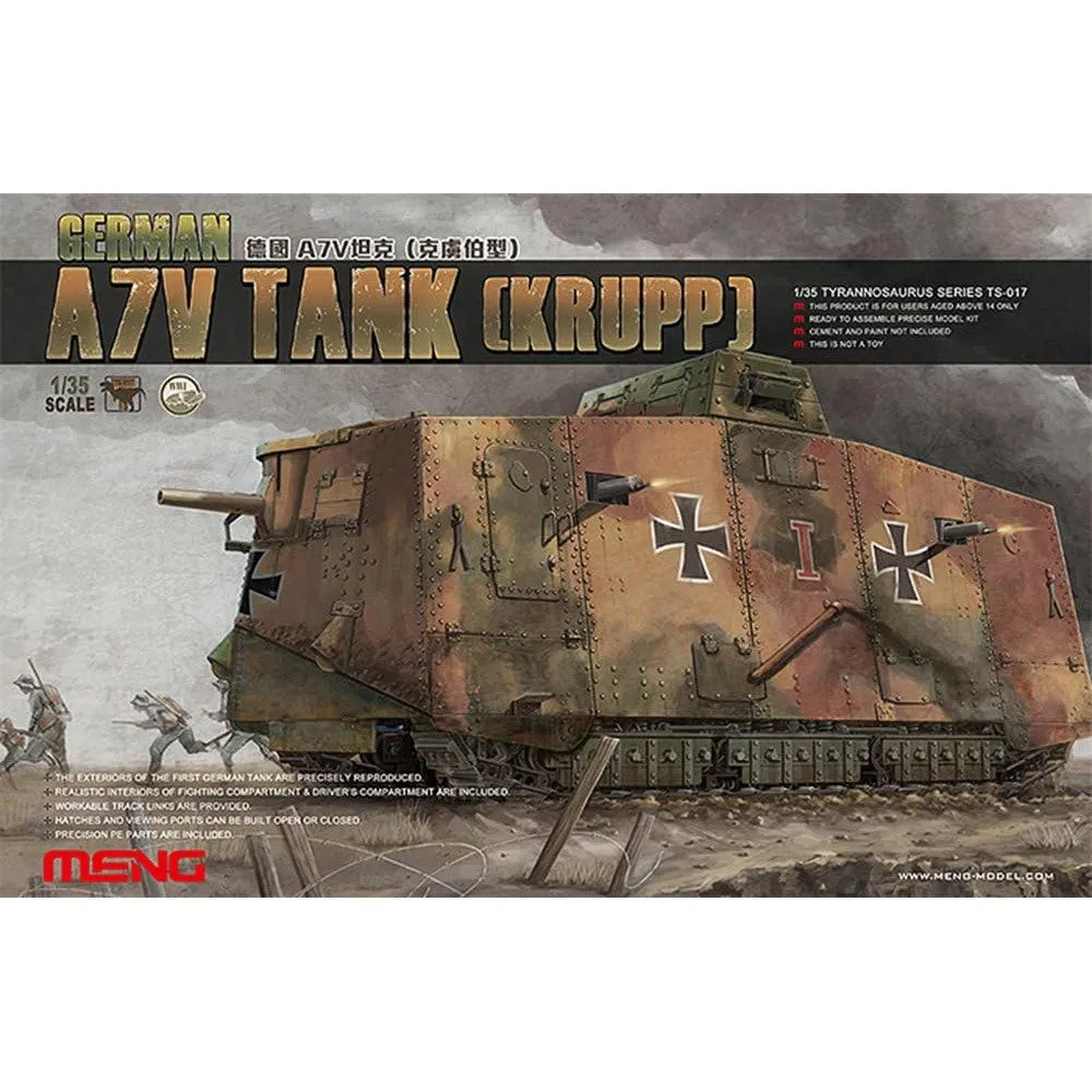 1/35 German A7V Tank(Krupp) Plastic Model Kit