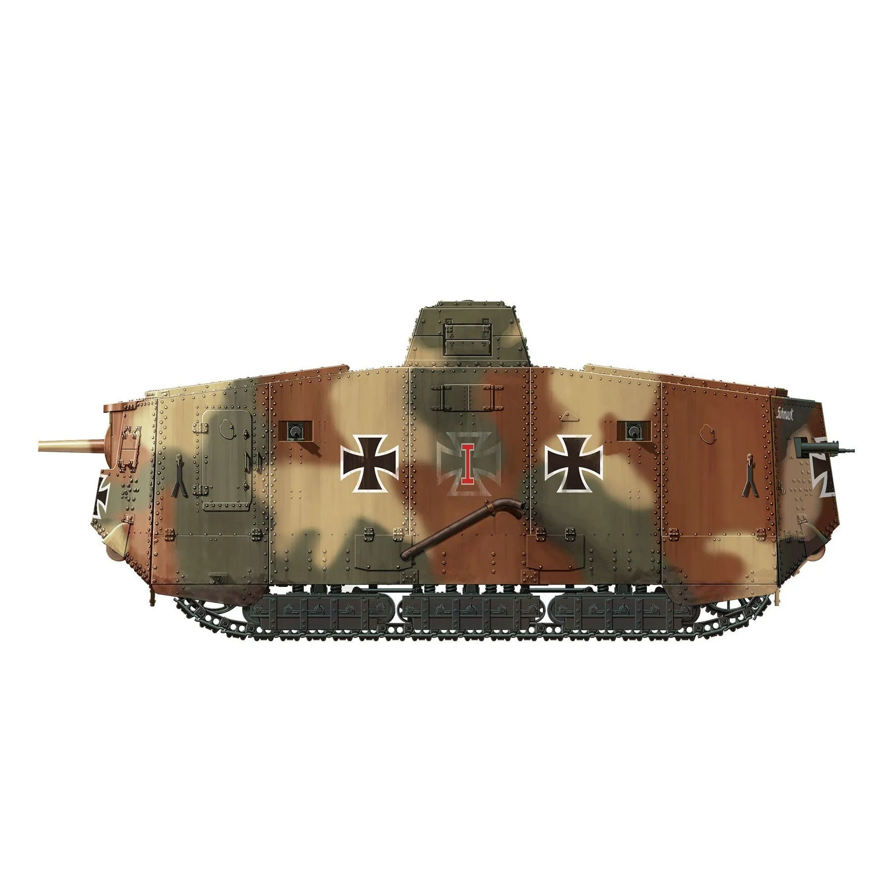 1/35 German A7V Tank(Krupp) Plastic Model Kit