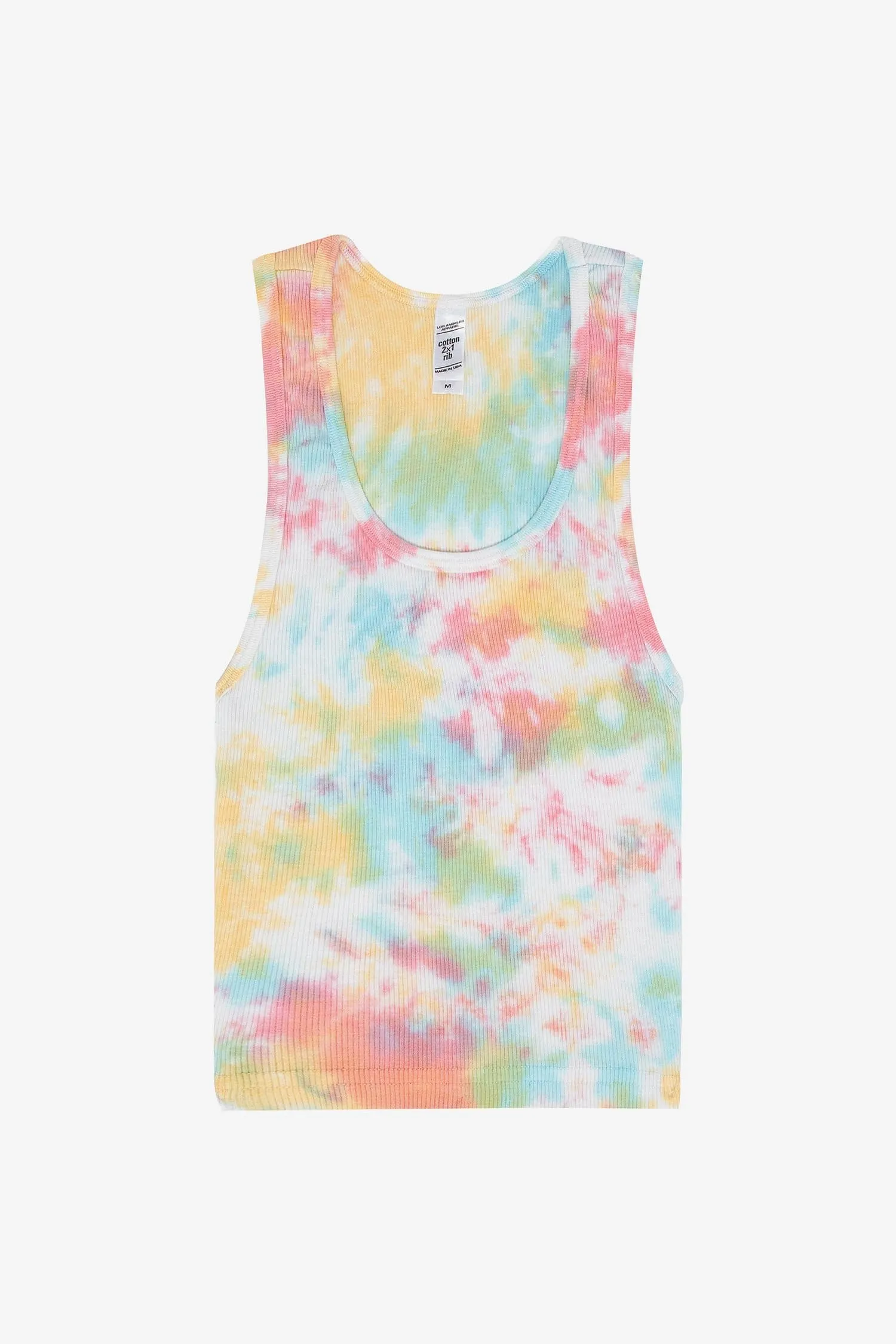 21308TD - Tie Dye 2x1 Crop Tank