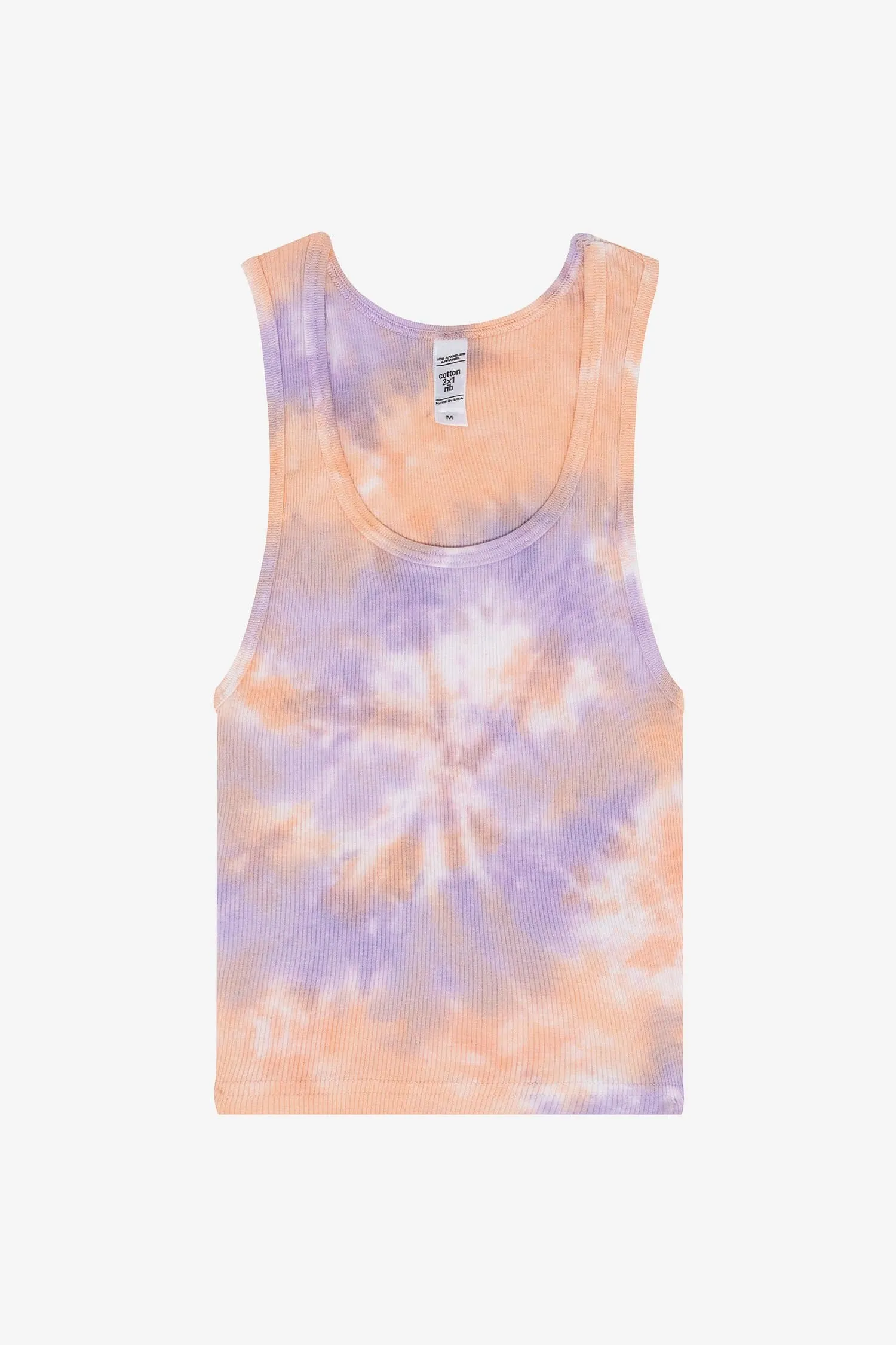 21308TD - Tie Dye 2x1 Crop Tank