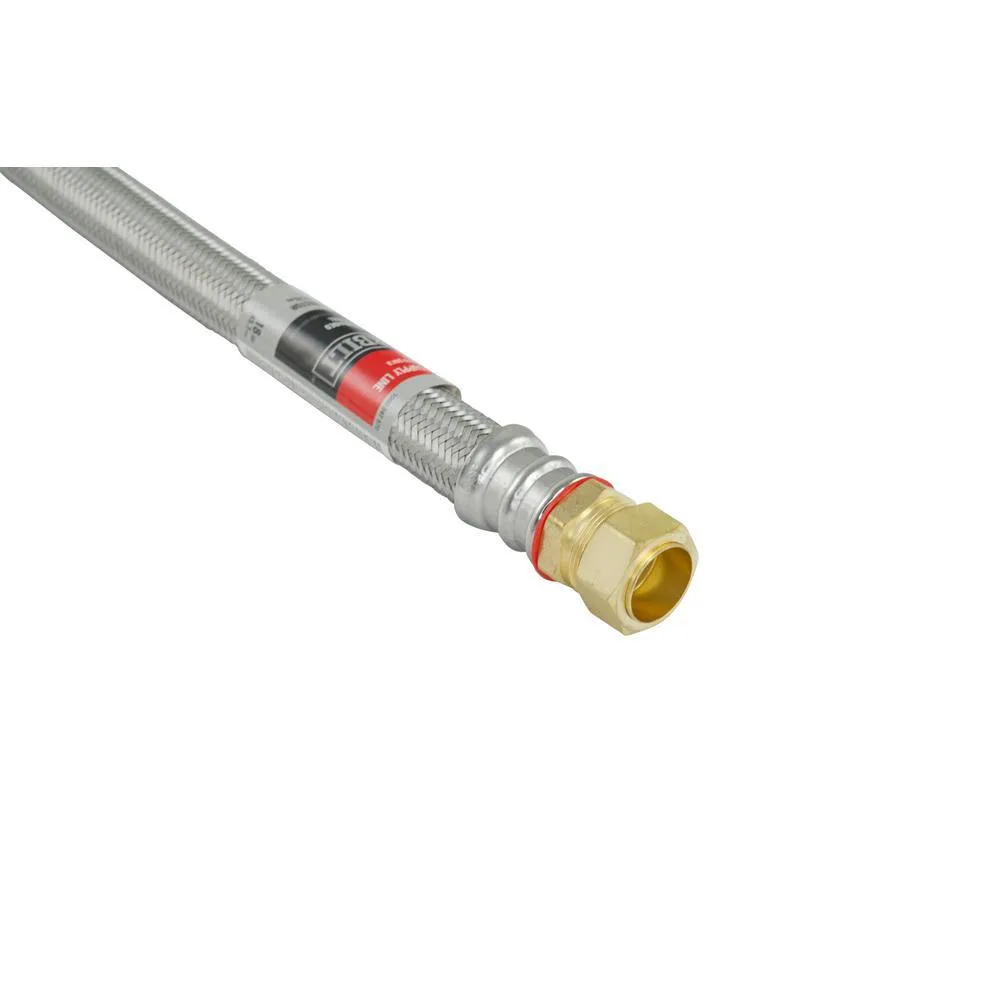 3/4 in. MIP x 7/8 in. Compression x 18 in. Stainless Steel Water Heater Supply Line
