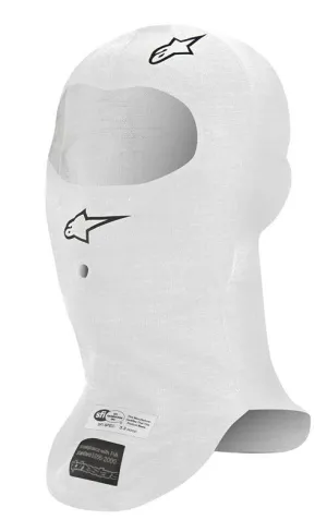 ALPINESTARS ZX BALACLAVA EVO WHITE SZ O/S SFI 3.3 /FIA