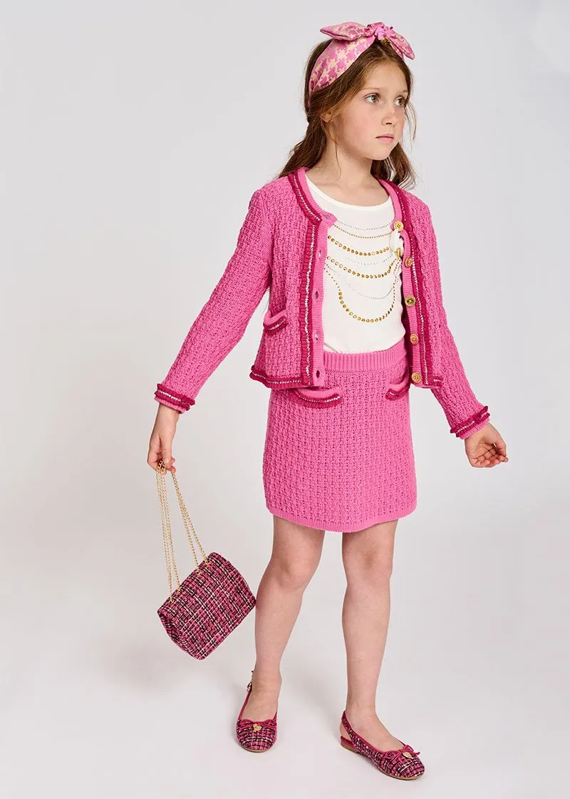 Angels Face - Skirt & Jacket Set - Pop Pink