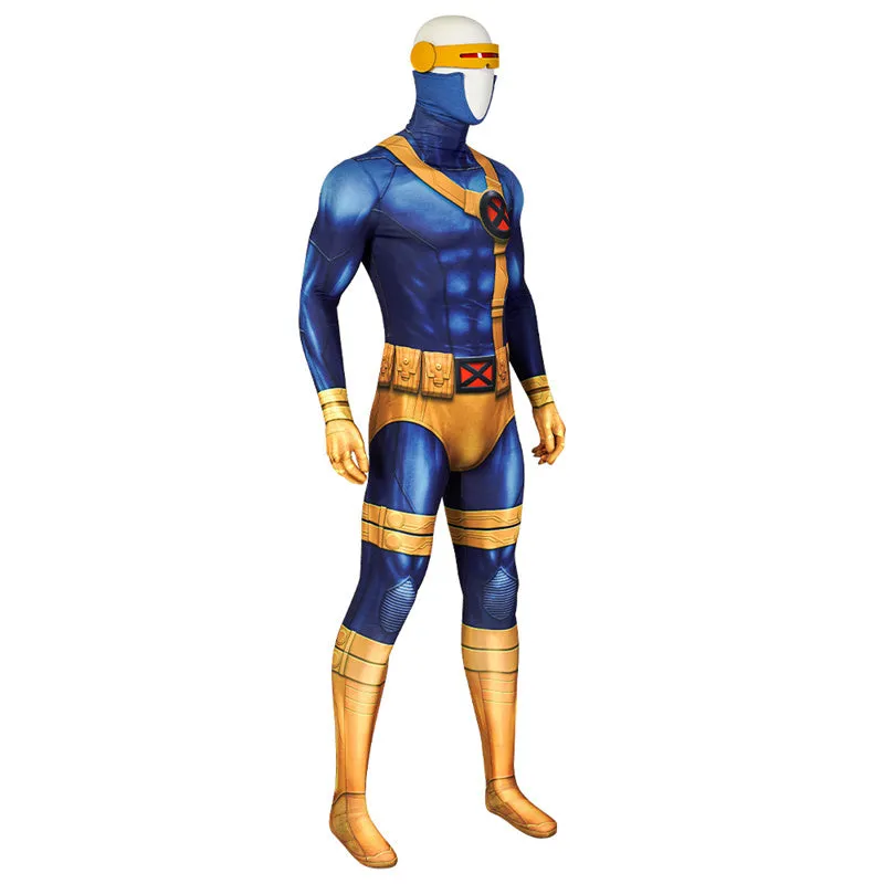 Animed X-men Cyclops Cosplay Costume Superhero Scott Summers Jumpsuit Halloween Carnival Suit