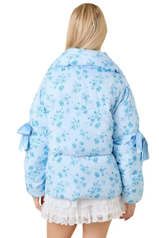 Apparel- Main Strip Floral Puffer Jacket