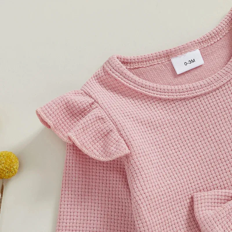 ASTRID Bowtie Waffle Knit Romper