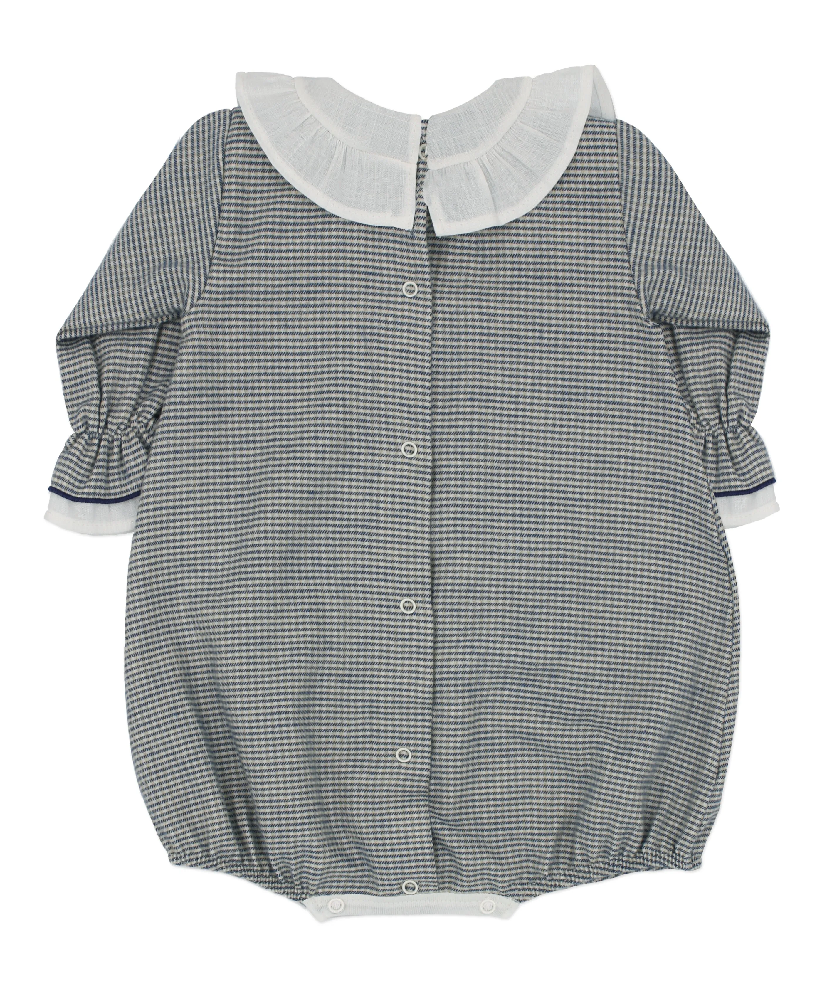 AW23 Rapife Baby Girls Navy Blue & White Check Romper
