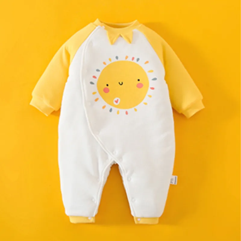 Baby Winter Warm Cotton Romper Yellow Series