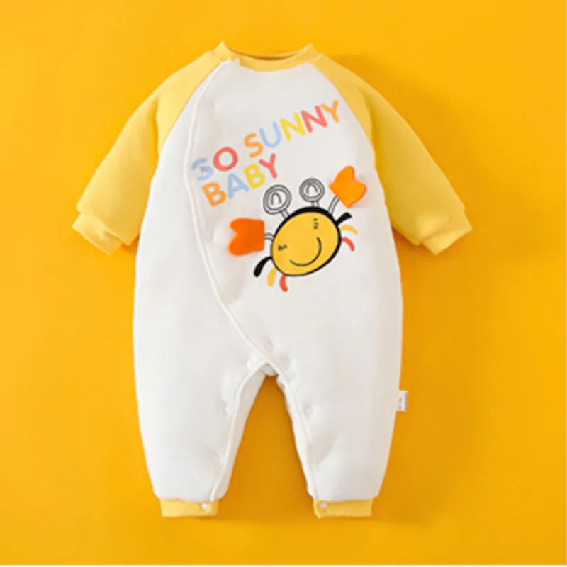 Baby Winter Warm Cotton Romper Yellow Series