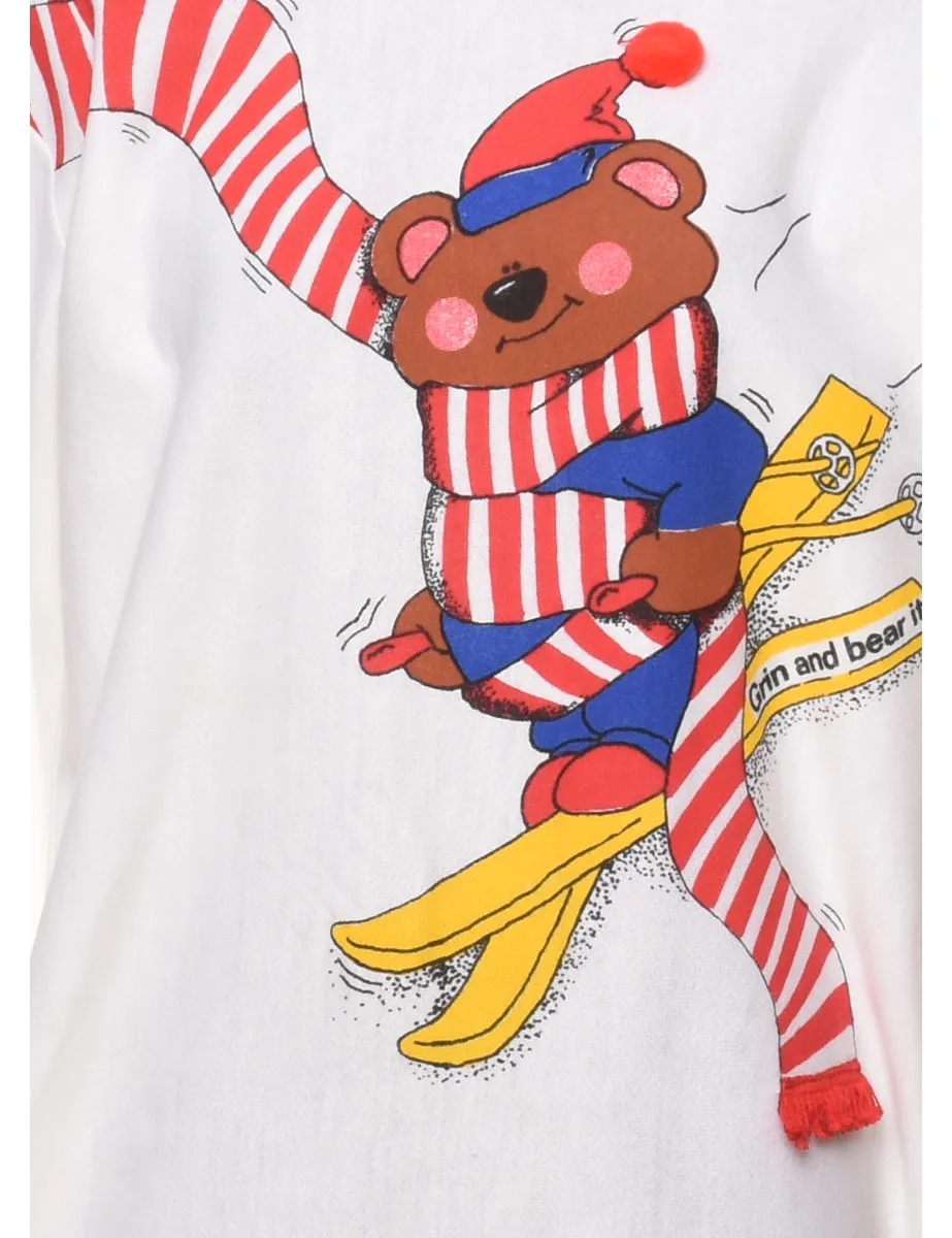 Bear Cartoon Sweatshirt - S