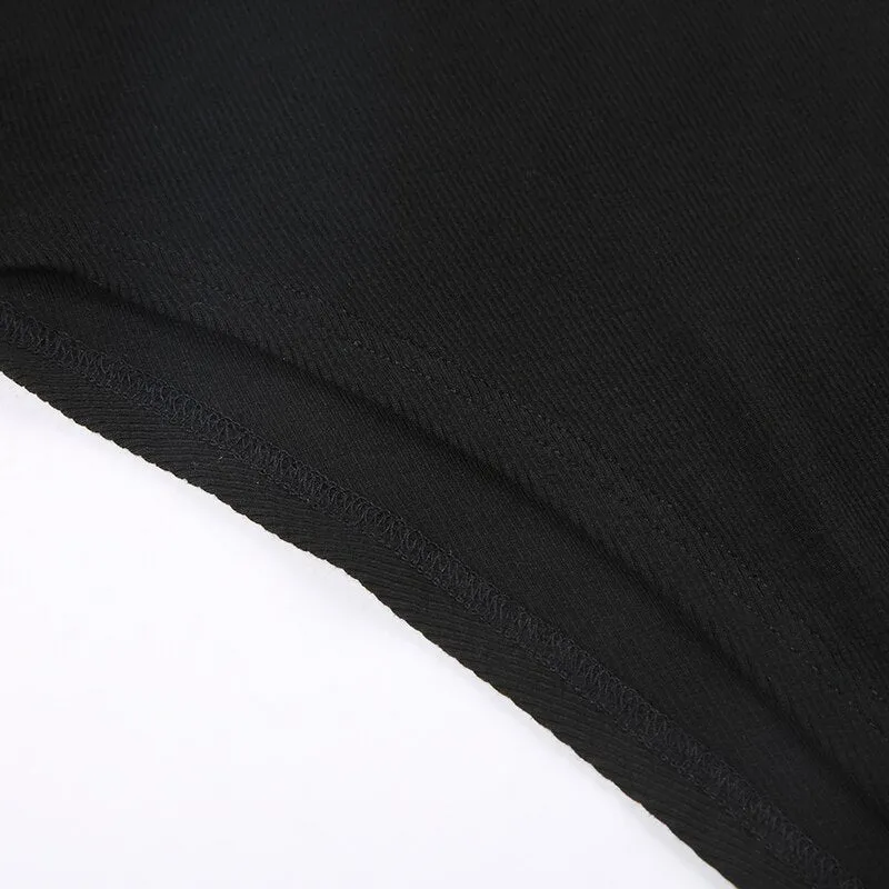 Black Cut-Out Leotard Bodysuit