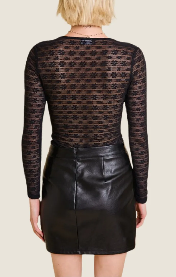 Blaire Black Lace Bodysuit