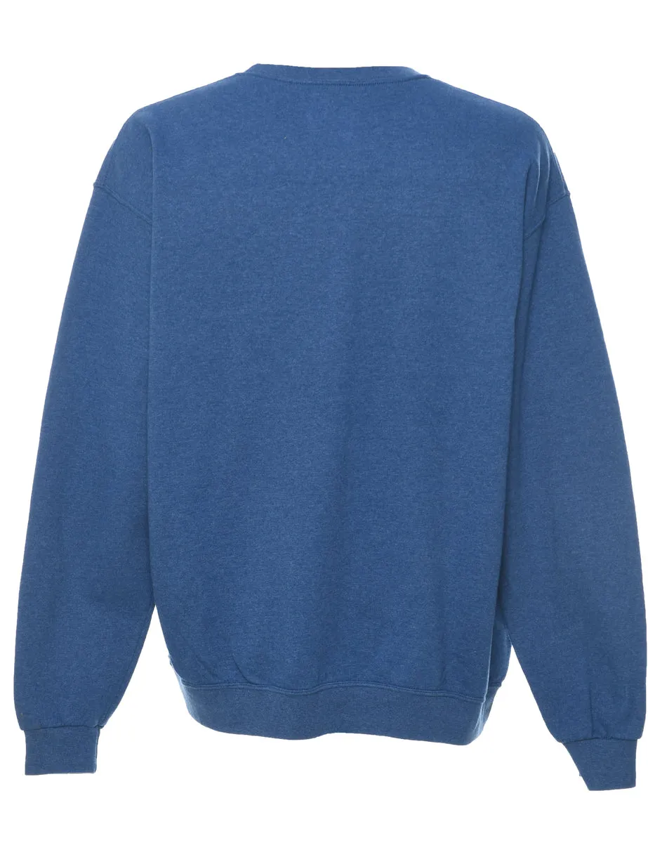 Blue Plain Sweatshirt - XL