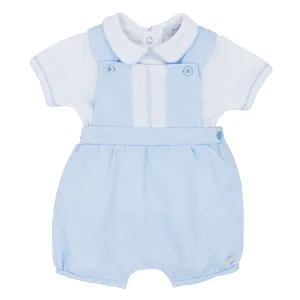 Blues Baby Boys Oristano Collection Blue Shortie Romper