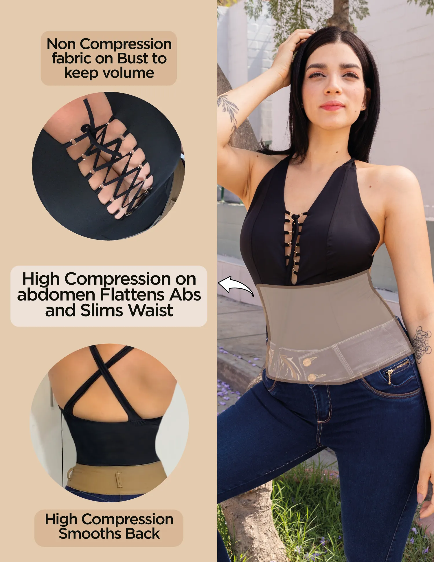 Bodysuit Shaper Blusa Faja  Alessia