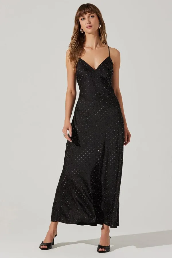 Bonney Rhinestone Maxi Slip Dress