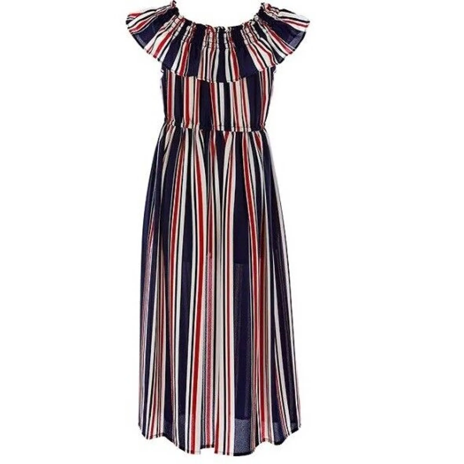 BONNIE JEAN GIRL'S WALKTHROUGH ROMPER RED WHITE BLUE