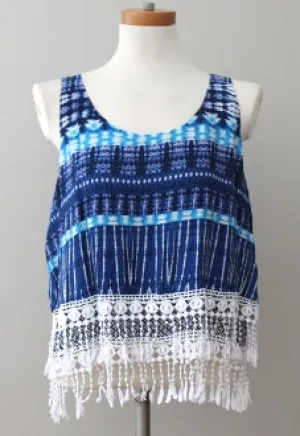 Bright Winter Contrast Print Top