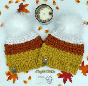 Candy Corn Inspired Mountain Ridge Beanie