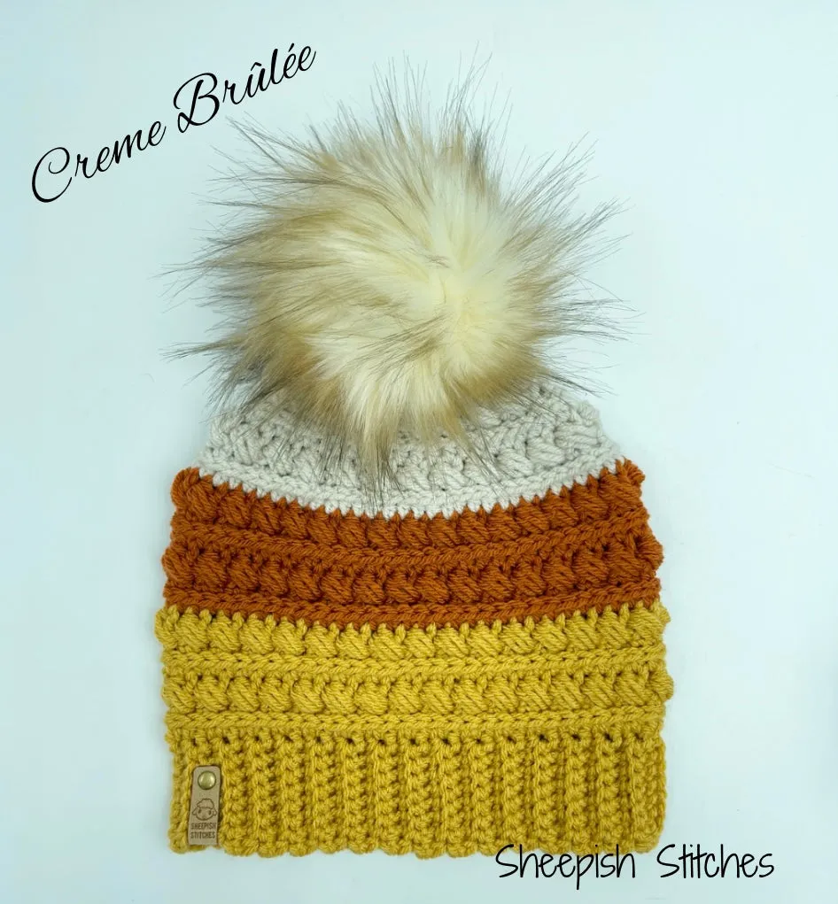 Candy Corn Inspired Mountain Ridge Beanie