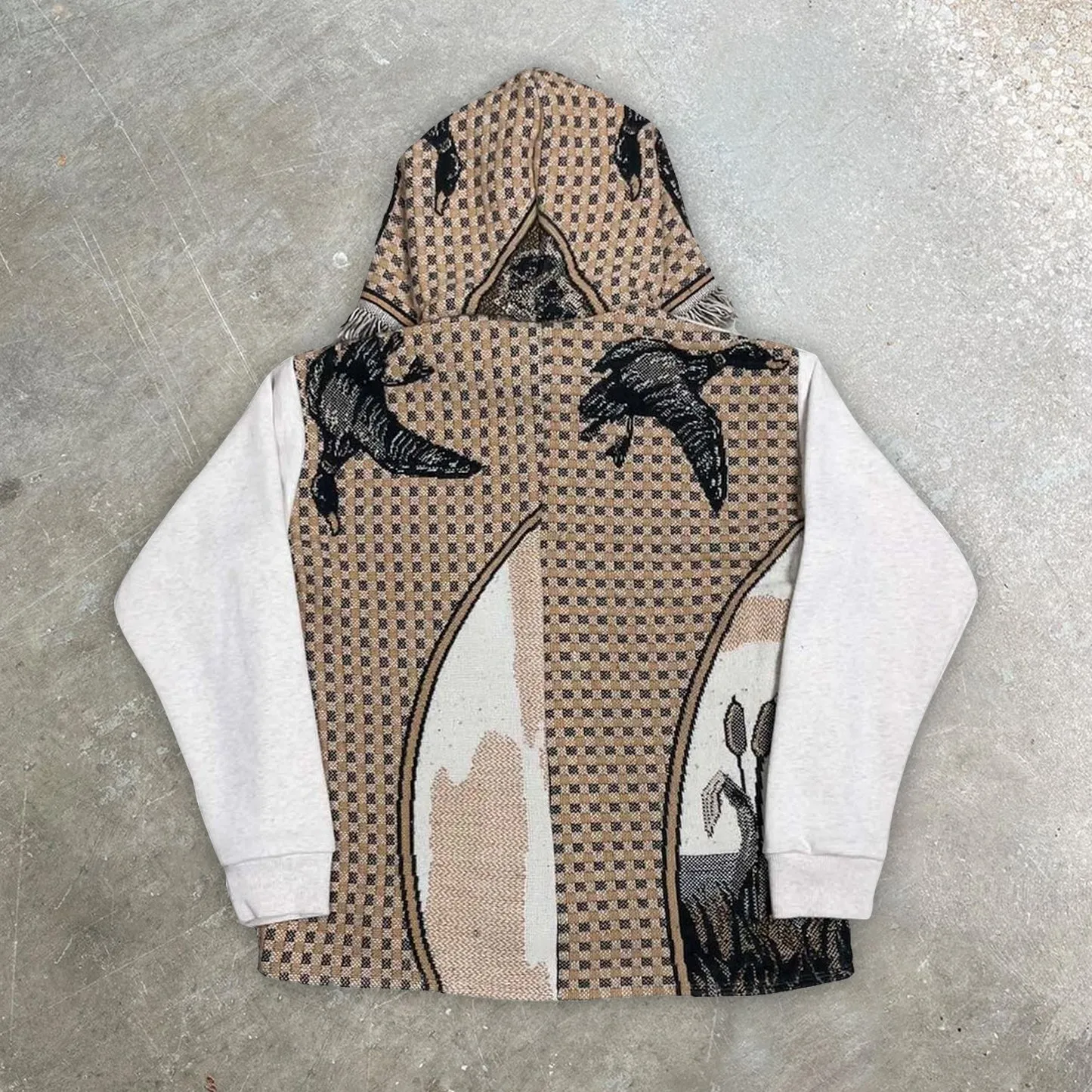 Cartoon Casual Vintage Print Hoodie