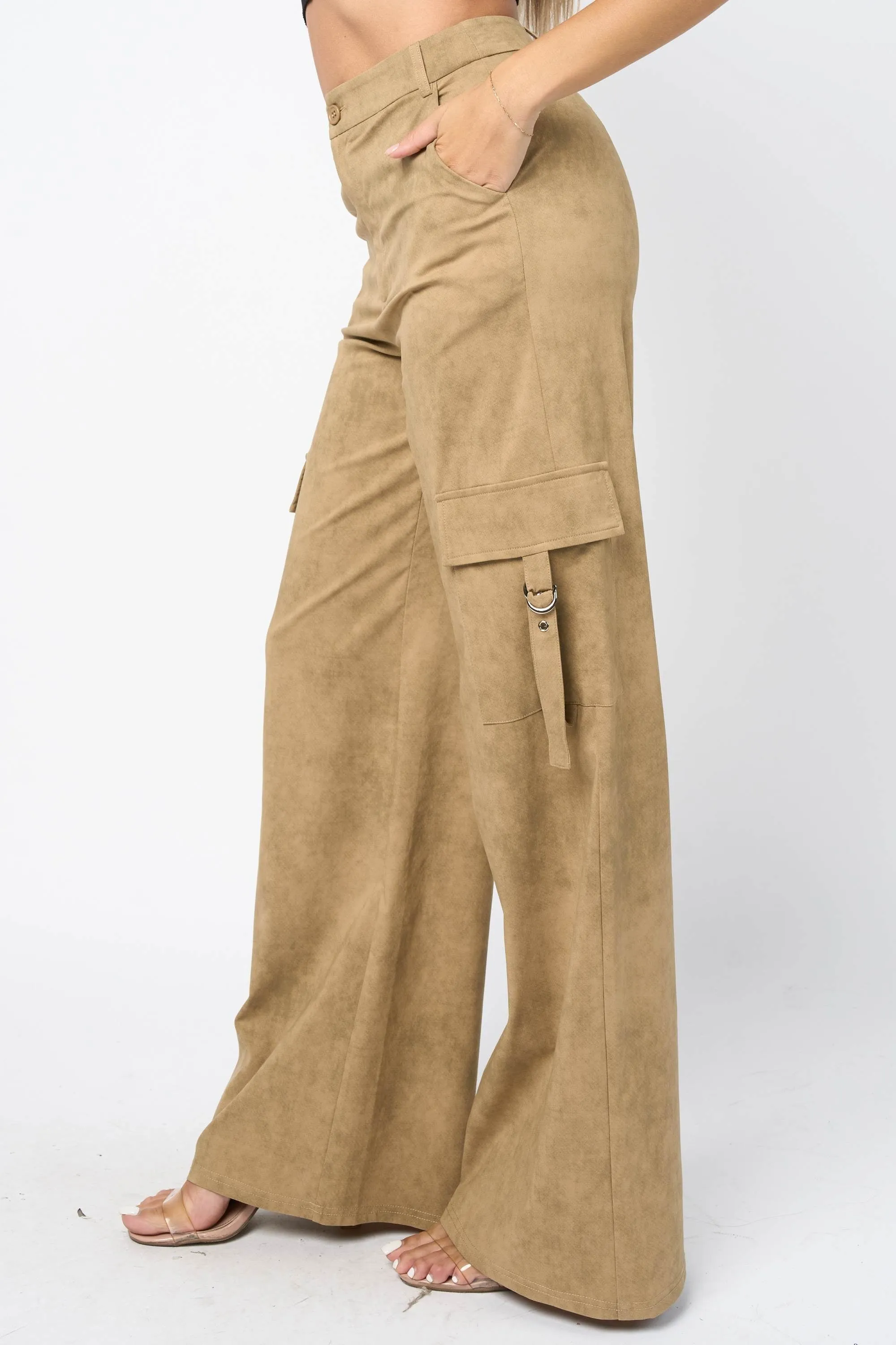 CHIC TWILL WOVEN FULL LENGTH RELAX FIT CARGO PANTS