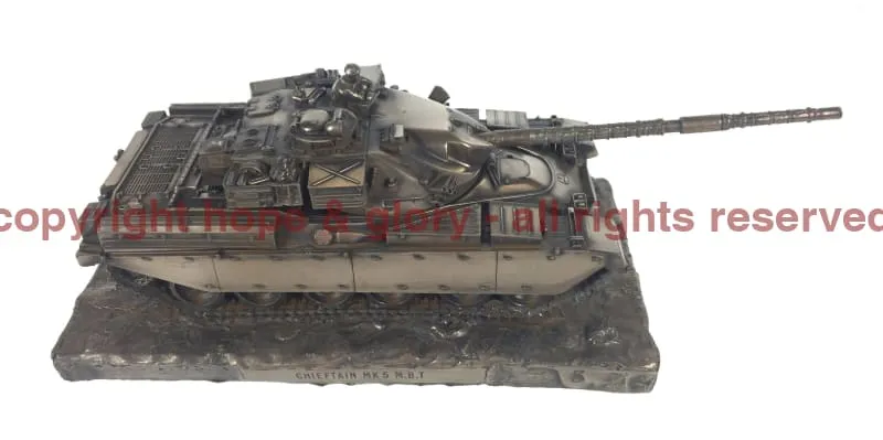 Chieftain Mark 5 Main Battle Tank Cold Cast Bronze Statue