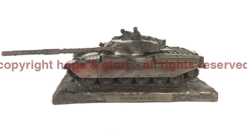 Chieftain Mark 5 Main Battle Tank Cold Cast Bronze Statue