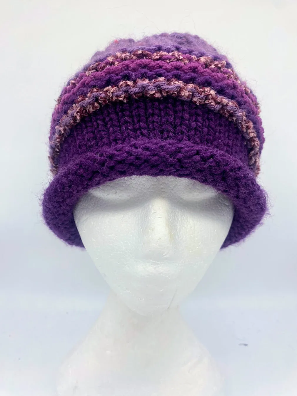 CHUNKY CLASSIC BEANIE - Mauve/Purple- medium