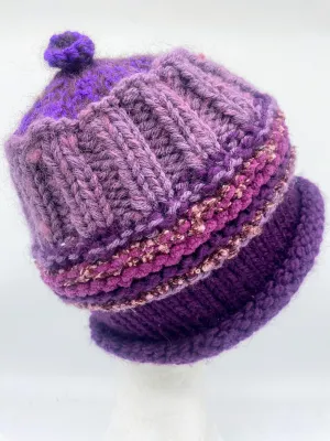 CHUNKY CLASSIC BEANIE - Mauve/Purple- medium