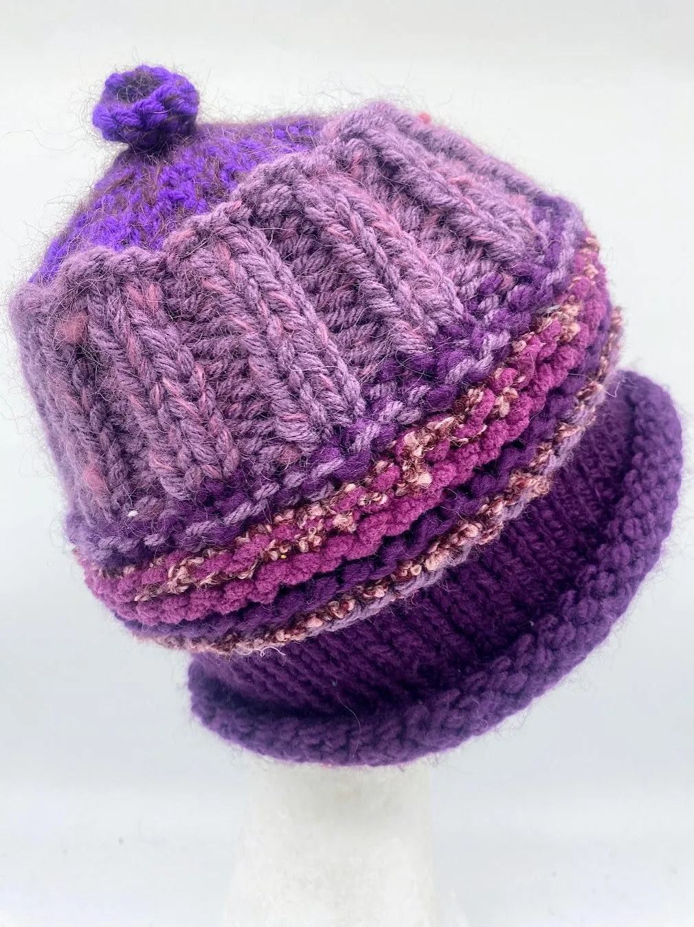 CHUNKY CLASSIC BEANIE - Mauve/Purple- medium