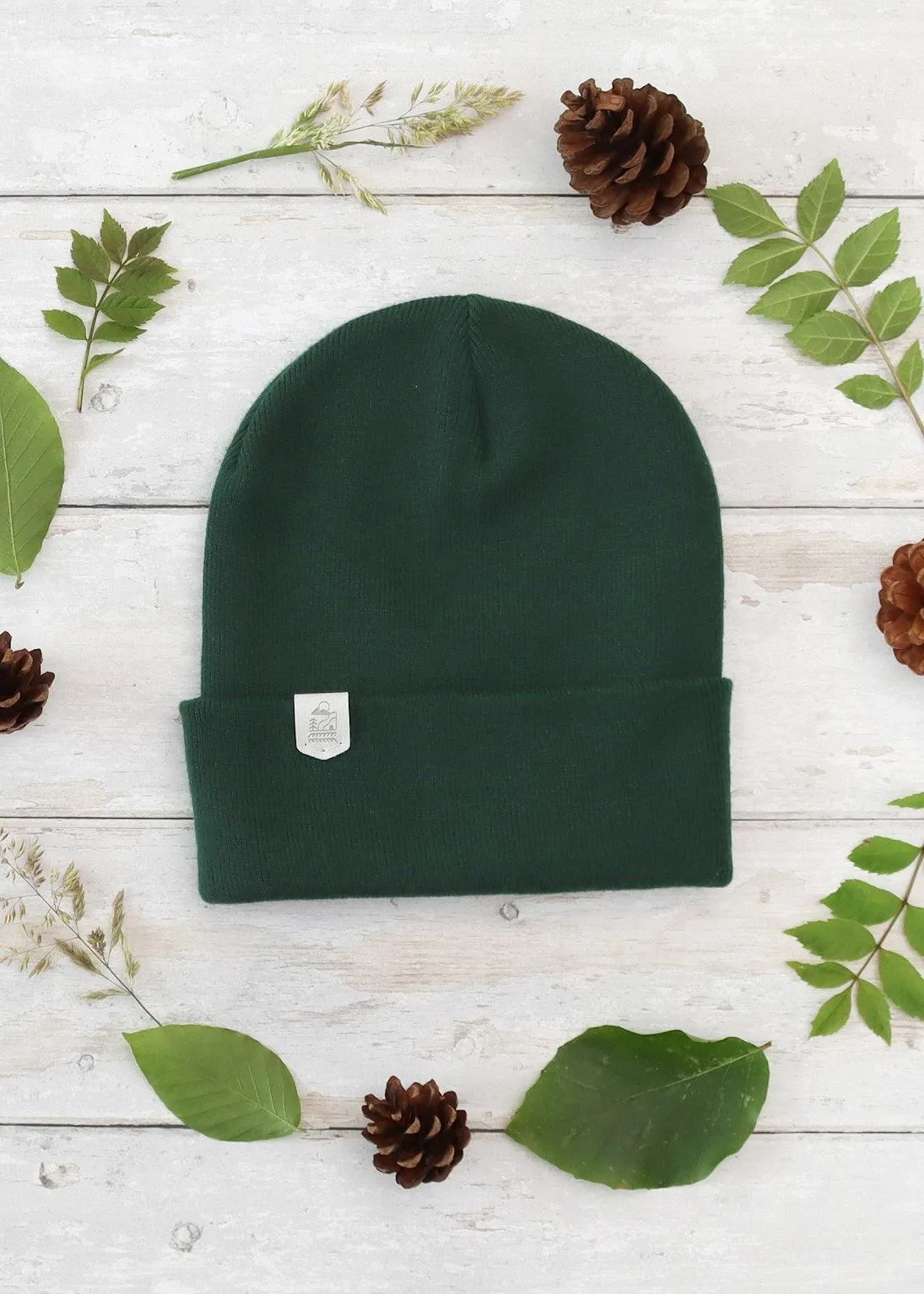 Classic Recycled Beanie Hat in Forest Green