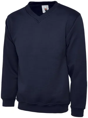 Classic V-Neck Sweatshirt | Navy