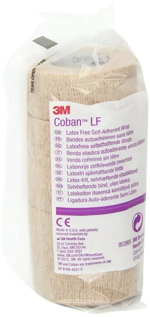 Coban Sterile Self-Adherent Wrap 3" x 5 yds., Tan