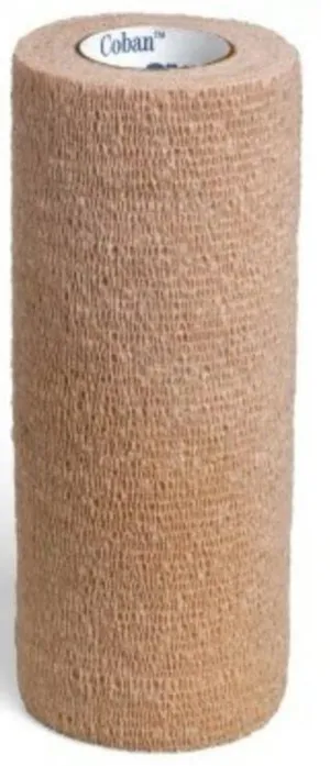 CoFlex NL Latex Free Cohesive Bandage with EasyTear technology, 6" x 5 yds., Tan