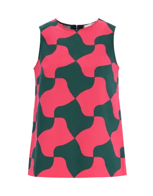cotton a-line tank with matching zip pouch
