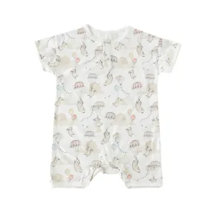 Cotton Shorty Romper || Up & Away