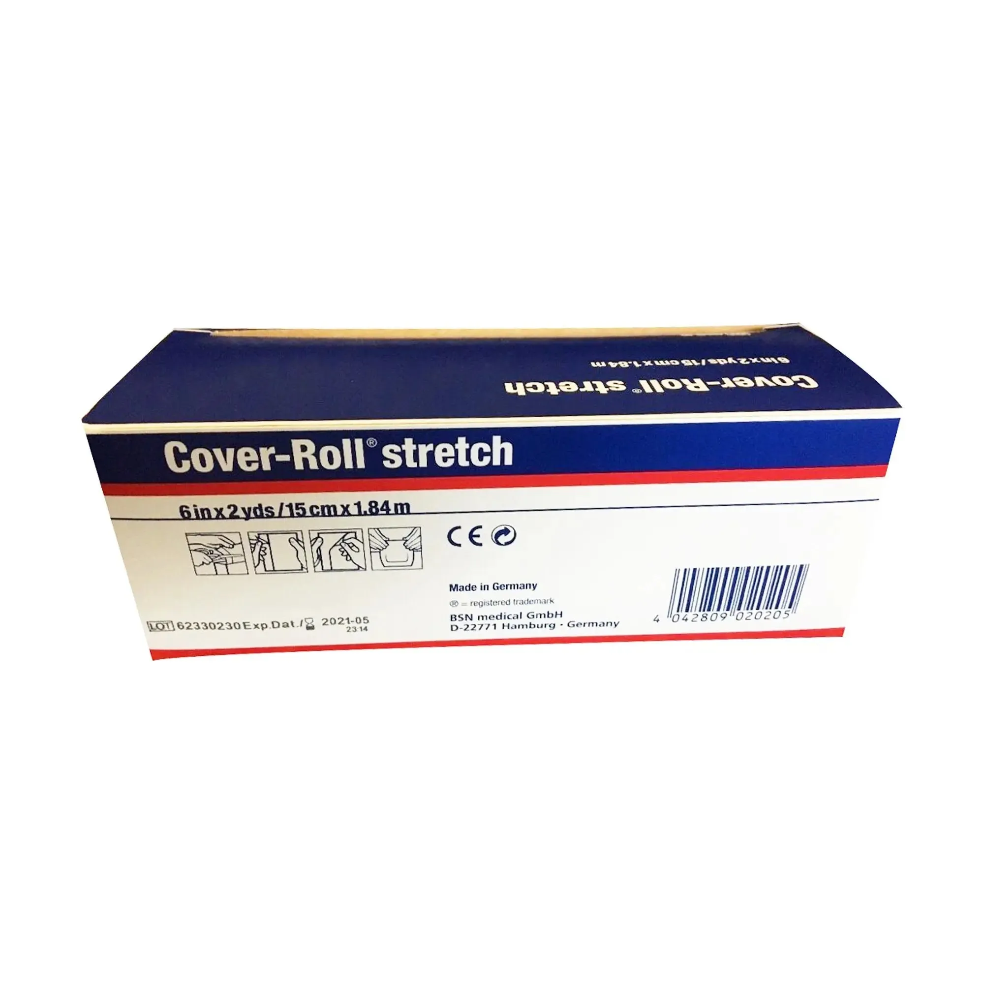 Cover-Roll® Stretch Nonwoven Polyester Dressing Retention Tape, 6 Inch x 2 Yard, White