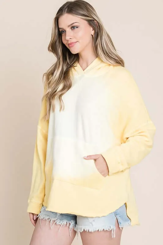 Cozy Cotton Butter Yellow Hoodie Made in USA - Clearance Final Sale