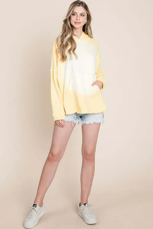 Cozy Cotton Butter Yellow Hoodie Made in USA - Clearance Final Sale