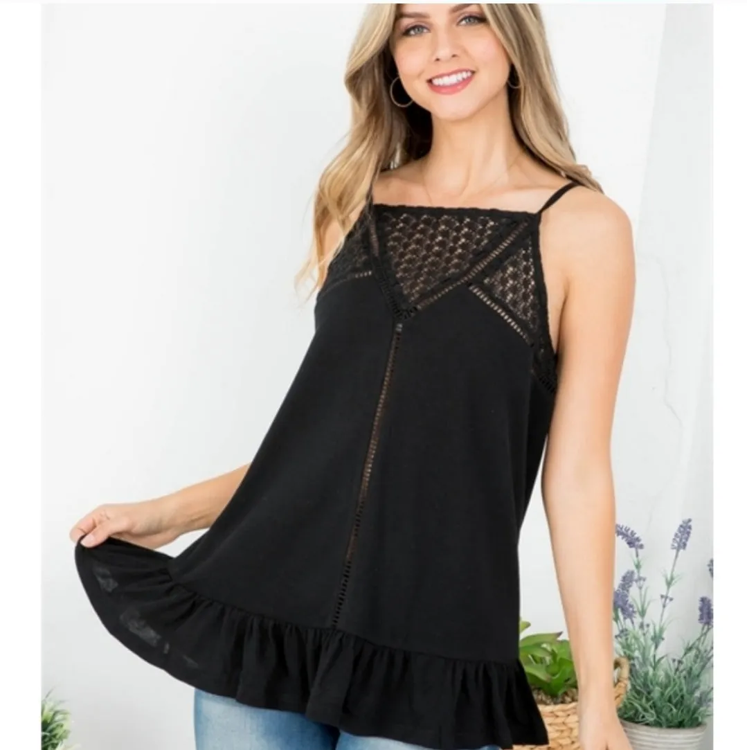 Crochet Panel Tunic Tank