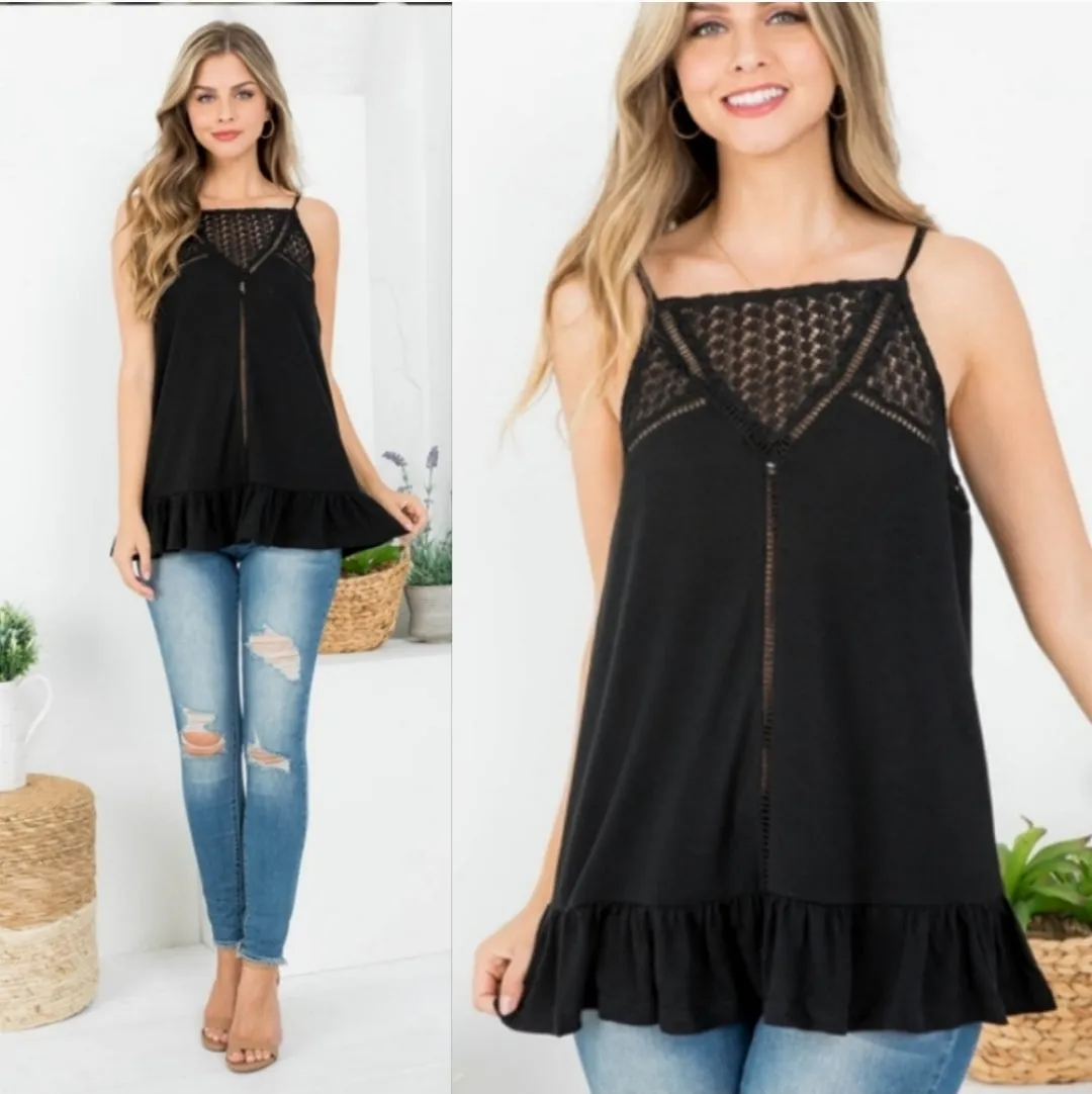 Crochet Panel Tunic Tank