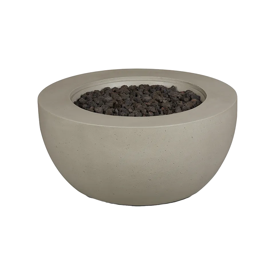 CYPRESS 44" ROUND PROPANE FIRE BOWL, FLINT