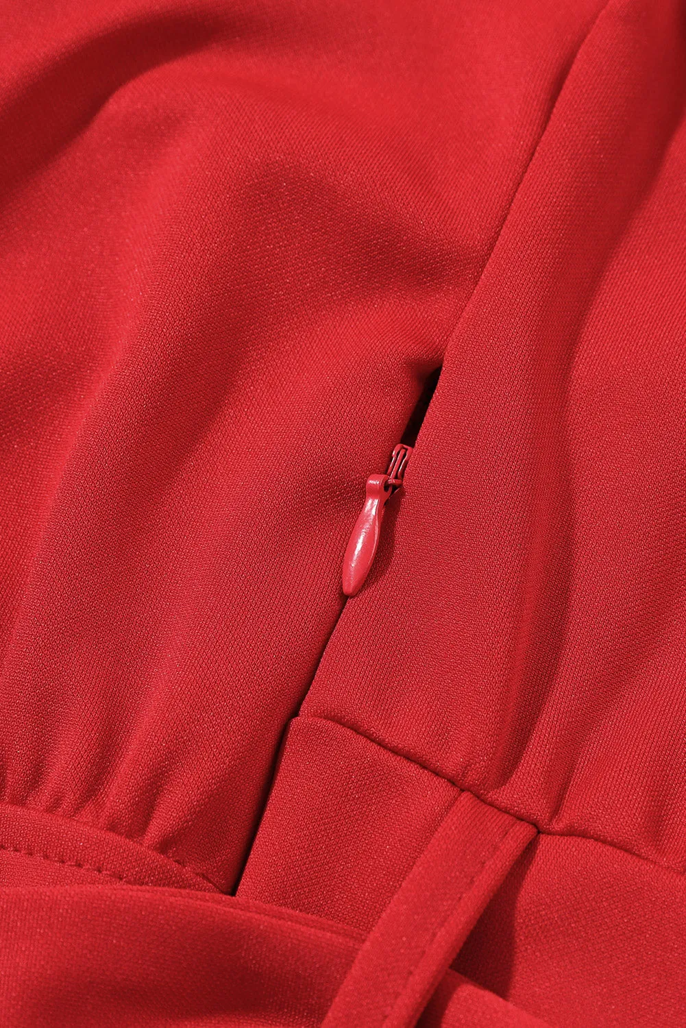 Date Night Blouse Jumpsuit Red