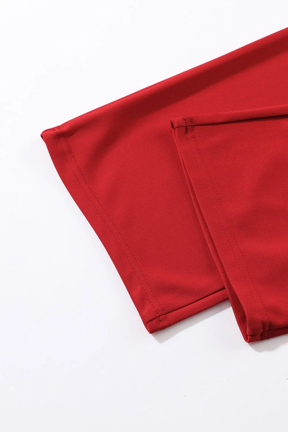Date Night Blouse Jumpsuit Red