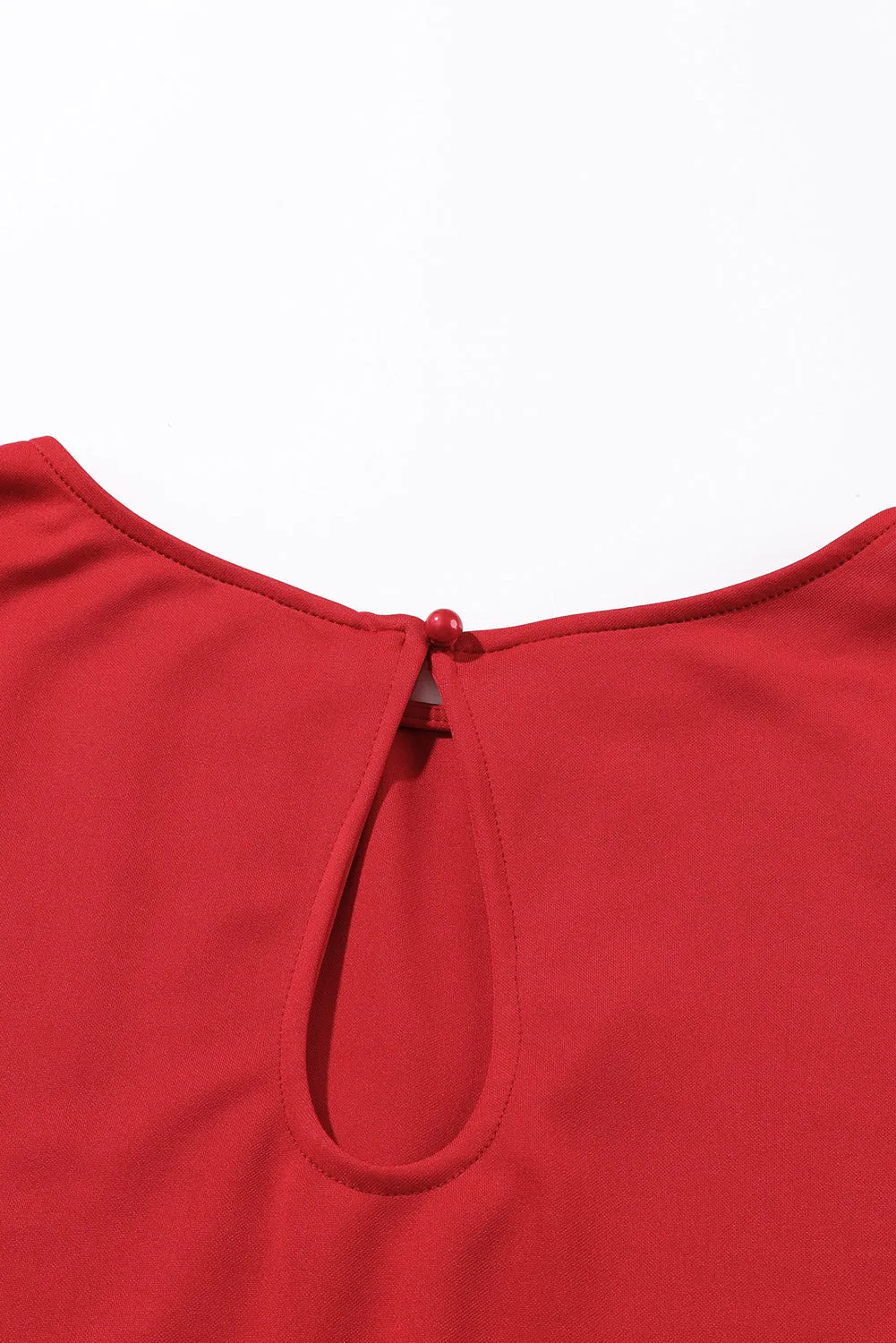Date Night Blouse Jumpsuit Red