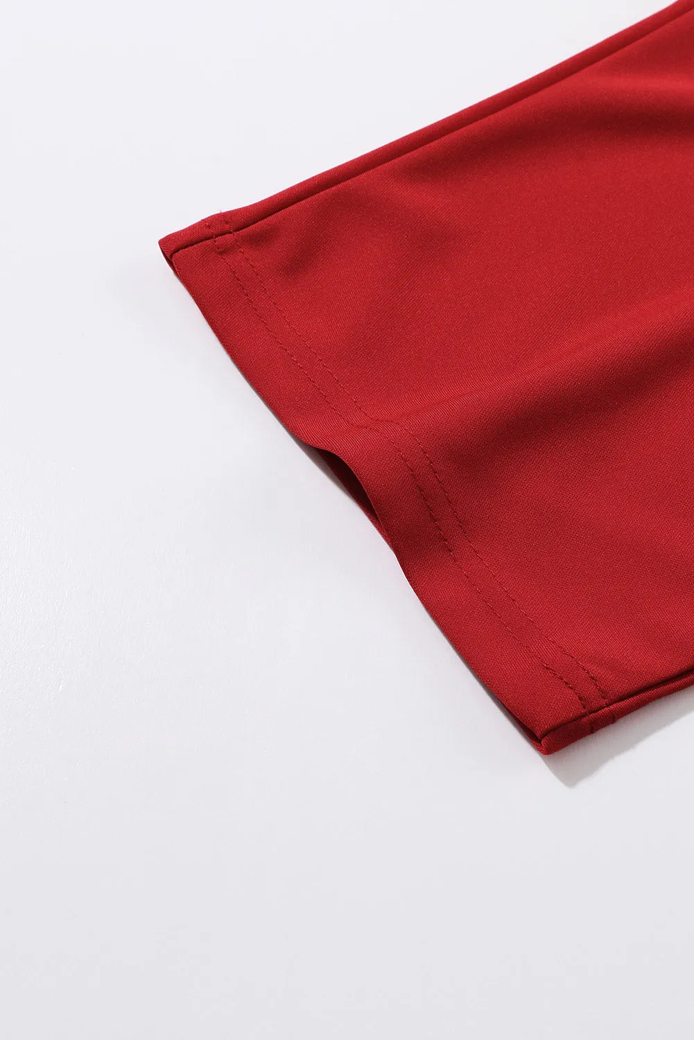 Date Night Blouse Jumpsuit Red